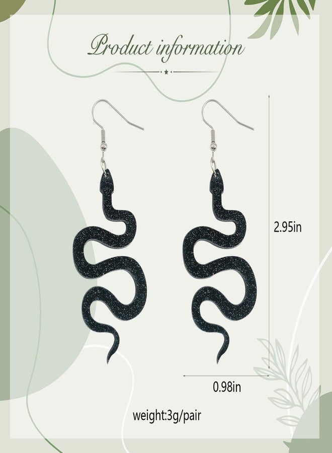 WGXIA Snake Earrings for Women, Mothers Day Gifts for Women, Long Serpent Reputation Punk Gothic Earrings for Teen Girls, Vintage Snake Jewelry Inspired Fans Gift (C) - Image 2